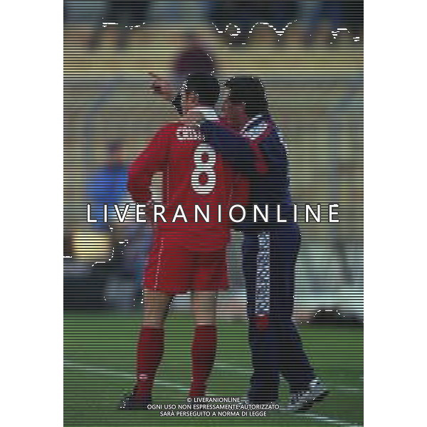 15-11-1998 PIACENZA CAMPIONATO DI CALCIO SERIE A PIACENZA-FIORENTINA 4-2 NELLA FOTO GIUSEPPE MATERAZZI E PAOLO CRISTALLINI AG ALDO LIVERANI SAS