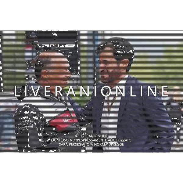 (L to R): Frederic Vasseur (FRA) Alfa Romeo F1 Team Team Principal with Mohammed Bin Sulayem (UAE) FIA President. 26.08.2022. Formula 1 World Championship, Rd 14, Belgian Grand Prix, Spa Francorchamps, Belgium, Practice Day. - www.xpbimages.com, EMail: requests@xpbimages.com © Copyright: Moy / XPB Images /AGENZIA ALDO LIVERANI SAS - ITALY ONLY EDITORIAL USE ONLY