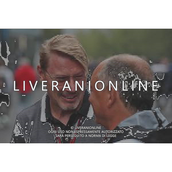 Mika Hakkinen (FIN) with Frederic Vasseur (FRA) Alfa Romeo F1 Team Team Principal. 26.08.2022. Formula 1 World Championship, Rd 14, Belgian Grand Prix, Spa Francorchamps, Belgium, Practice Day. - www.xpbimages.com, EMail: requests@xpbimages.com © Copyright: Coates / XPB Images /AGENZIA ALDO LIVERANI SAS - ITALY ONLY EDITORIAL USE ONLY