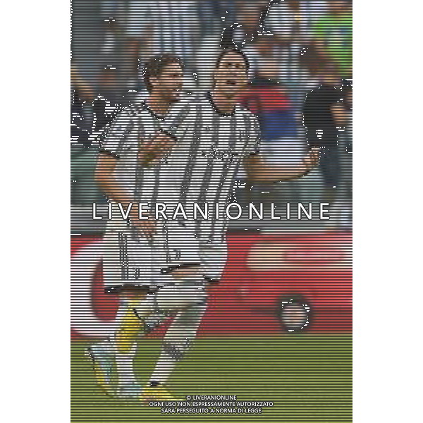 Torino 27.08.2022 Allianz Stadium ©Manuela Viganti/Agenzia Aldo Liverani Juventus vs Roma Campionato Calcio Serie A TIM 2022/2023 3a giornata Nella foto: esultanza dusan vlahovic dopo il gol ©Viganti/AGENZIA ALDO LIVERANI SAS