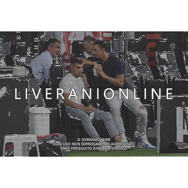 Paolo Maldini direttore area tecnica Milan parla con Zlatan Ibrahimovic Milan vs Bologna Milano 27-08-2022 Stadio Giuseppe Meazza - San Siro Campionato Serie A TIM - 3a giornata foto Roberto Garavaglia/ag. Aldo Liverani sas/AGENZIA ALDO LIVERANI SAS
