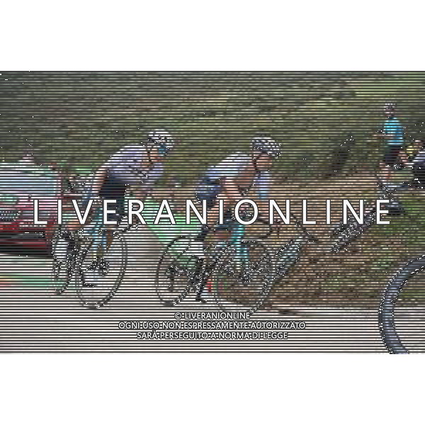 27-08-2022 Vuelta A Espana; Tappa 08 Pola De Laviana - Collau Fancuaya; 2022, Astana - Qazaqstan; Lutsenko, Alexey; Lopez Moreno, Miguel Angel; Collau Fancuaya; ©SIROTTI/AGENZIA ALDO LIVERANI SAS