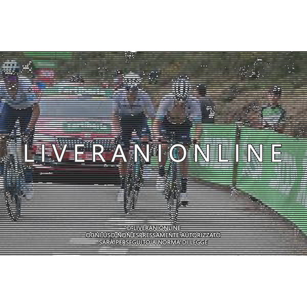 27-08-2022 Vuelta A Espana; Tappa 08 Pola De Laviana - Collau Fancuaya; 2022, Astana - Qazaqstan; Lutsenko, Alexey; Lopez Moreno, Miguel Angel; Collau Fancuaya; ©SIROTTI/AGENZIA ALDO LIVERANI SAS
