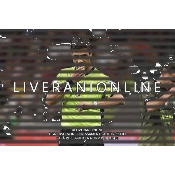 l\'arbitro Gianluca Manganiello di Pinerolo (TO) Milan vs Bologna Milano 27-08-2022 Stadio Giuseppe Meazza - San Siro Campionato Serie A TIM - 3a giornata foto Roberto Garavaglia/ag. Aldo Liverani sas/AGENZIA ALDO LIVERANI SAS