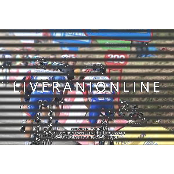 27-08-2022 Vuelta A Espana; Tappa 08 Pola De Laviana - Collau Fancuaya; 2022, Groupama - Fdj; Molard, Rudy; Pacher, Quentin; Collau Fancuaya; ©SIROTTI/AGENZIA ALDO LIVERANI SAS
