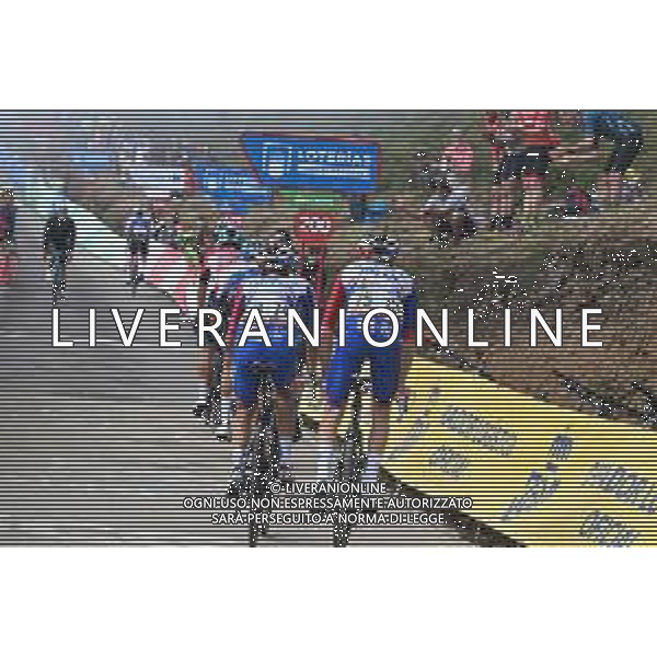 27-08-2022 Vuelta A Espana; Tappa 08 Pola De Laviana - Collau Fancuaya; 2022, Groupama - Fdj; Molard, Rudy; Pacher, Quentin; Collau Fancuaya; ©SIROTTI/AGENZIA ALDO LIVERANI SAS