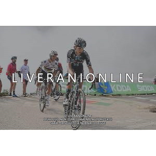 27-08-2022 Vuelta A Espana; Tappa 08 Pola De Laviana - Collau Fancuaya; 2022, Dsm; 2022, Quick Step - Alpha Vinyl; Brenner, Marco; Alaphilippe, Julian; Collau Fancuaya; ©SIROTTI/AGENZIA ALDO LIVERANI SAS