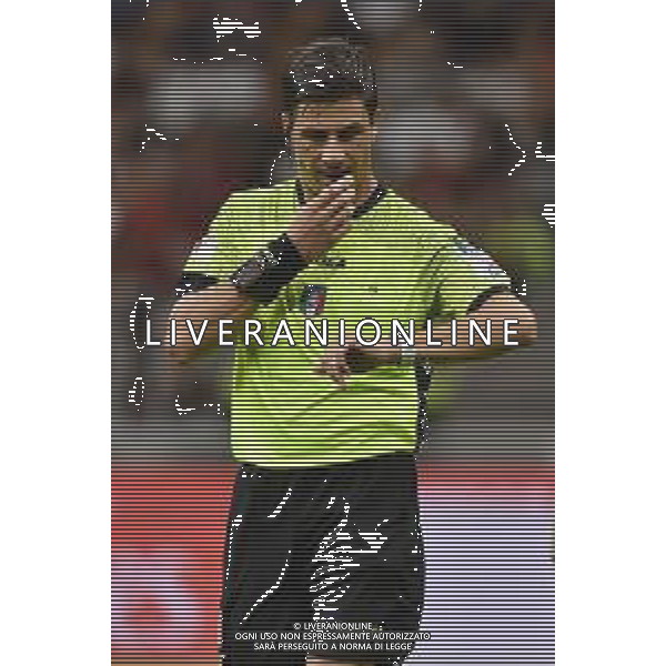 l\'arbitro Gianluca Manganiello di Pinerolo (TO) Milan vs Bologna Milano 27-08-2022 Stadio Giuseppe Meazza - San Siro Campionato Serie A TIM - 3a giornata foto Roberto Garavaglia/ag. Aldo Liverani sas