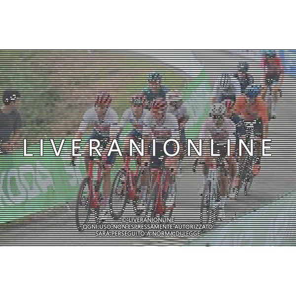27-08-2022 Vuelta A Espana; Tappa 08 Pola De Laviana - Collau Fancuaya; 2022, Trek - Segafredo; Kirsch, Alex; Pedersen, Mads; Tiberi, Antonio; Collau Fancuaya; ©SIROTTI/AGENZIA ALDO LIVERANI SAS