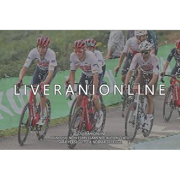 27-08-2022 Vuelta A Espana; Tappa 08 Pola De Laviana - Collau Fancuaya; 2022, Trek - Segafredo; Kirsch, Alex; Pedersen, Mads; Collau Fancuaya; ©SIROTTI/AGENZIA ALDO LIVERANI SAS
