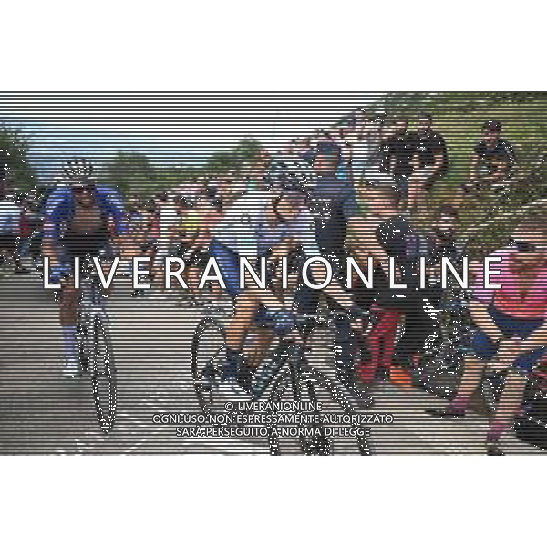 28-08-2022 Vuelta A Espana; Tappa 09 Villaviciosa - Les Praeres; 2022, Movistar; 2022, Alpecin - Deceuninck; Mas, Enric; Janssens, Jim; Les Praeres; ©SIROTTI/AGENZIA ALDO LIVERANI SAS