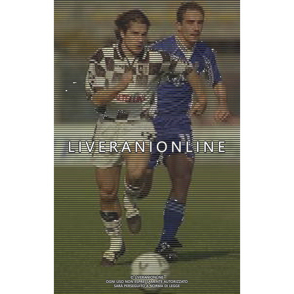 05-03-2000 BERGAMO-CAMPIONATO DI CALCIO SERIE B ALZANO VIRESCIT-CESENA 0-0 NELLA FOTO FRANCESCO BEGA E CARLO TALDO AG ALDO LIVERANI SAS