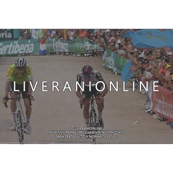 28-08-2022 Vuelta A Espana; Tappa 09 Villaviciosa - Les Praeres; 2022, Arkea - Samsic; 2022, Uae Emirates; Guglielmi, Simon; Ayuso, Juan; Les Praeres; ©SIROTTI/AGENZIA ALDO LIVERANI SAS