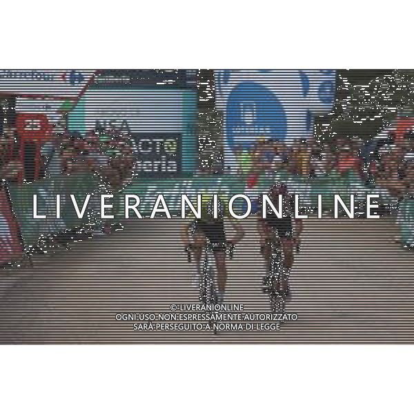 28-08-2022 Vuelta A Espana; Tappa 09 Villaviciosa - Les Praeres; 2022, Arkea - Samsic; 2022, Uae Emirates; Guglielmi, Simon; Ayuso, Juan; Les Praeres; ©SIROTTI/AGENZIA ALDO LIVERANI SAS