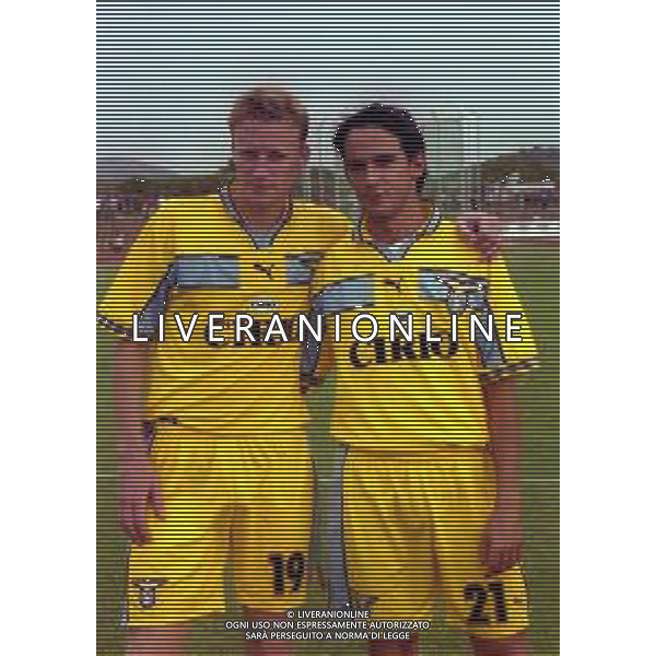 1999 FIUGGI -PARTITA AMICHEVOLE PRE CAMPIONATO LAZIO-FIUGGI NELLA FOTO KENNETH ANDERSSON E SIMONE INZAGHI AG ALDO LIVERANI SAS
