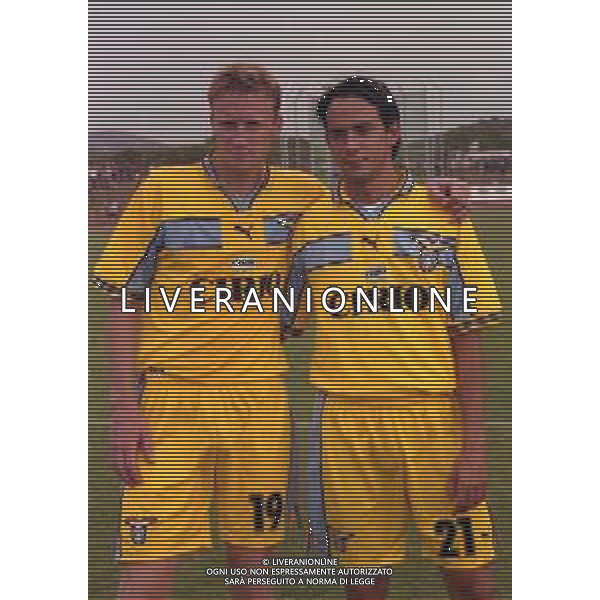 1999 FIUGGI -PARTITA AMICHEVOLE PRE CAMPIONATO LAZIO-FIUGGI NELLA FOTO KENNETH ANDERSSON E SIMONE INZAGHI AG ALDO LIVERANI SAS