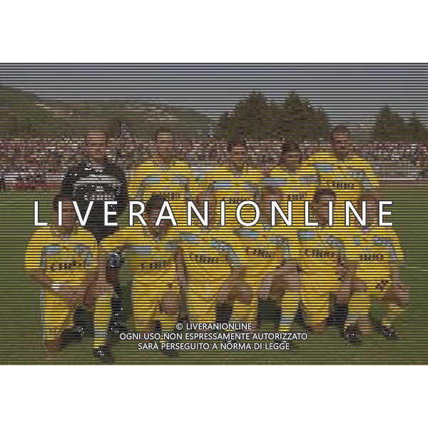 1999 FIUGGI -PARTITA AMICHEVOLE PRE CAMPIONATO LAZIO-FIUGGI NELLA FOTO FORMAZIONE LAZIO DA SIN IN PIEDI MARCO BALLOTTA-DARIO MARCOLIN-SEVERINO GOTTARDI-MATHYAS ALMEYDA-GIUSEPPE PANCARO SED DA SIN DIEGO SINEONE-GIUSEPPE FAVALLI-ATTILIO LOMBARDOKENNETH ANDERSSON-ROBERTO MANCINI-GASPERINO CINELLI AG ALDO LIVERANI SAS