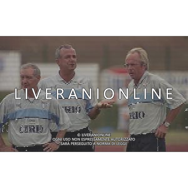 1999 FIUGGI -PARTITA AMICHEVOLE PRE CAMPIONATO LAZIO-FIUGGI NELLA FOTO TORD GRIP-LUCIANO SPINOSI E SVEN GORAN ERIKSSON ALLENATORE LAZIO CALCIO AG ALDO LIVERANI SAS