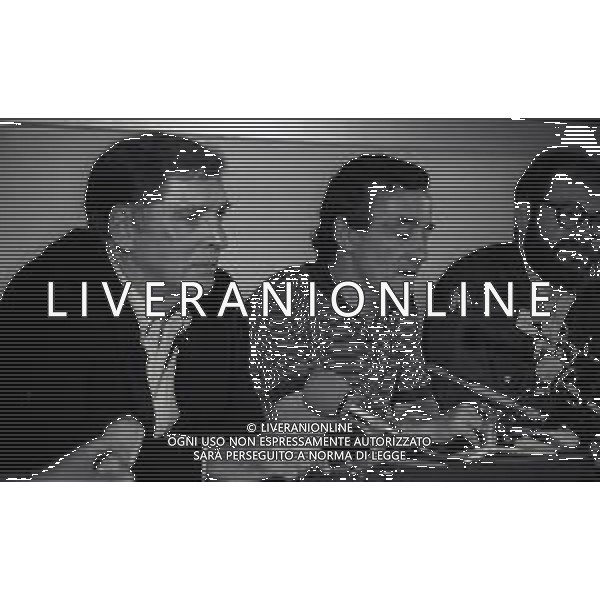 RETROSPETTIVA BURT LANCASTER ATTORE NELLA FOTO BURT LANCASTER A VENEZIA NELL\'ANNO 1980 CON MARCO BELLOCCHIO AG ALDO LIVERANI SAS