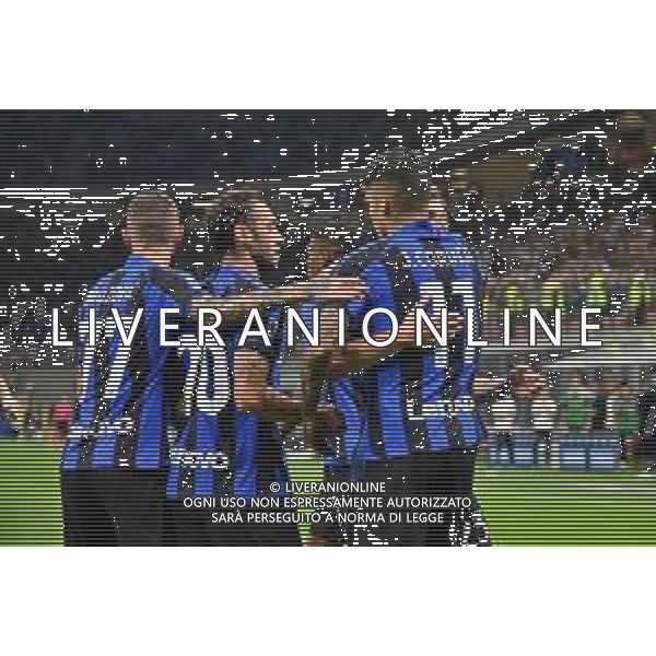 esultanza Inter dopo il gol dell\';1 a 0 Inter vs Cremonese Milano 30-08-2022 Stadio Giuseppe Meazza - San Siro Campionato Serie A TIM - 4a giornata foto Roberto Garavaglia/ag. Aldo Liverani sas