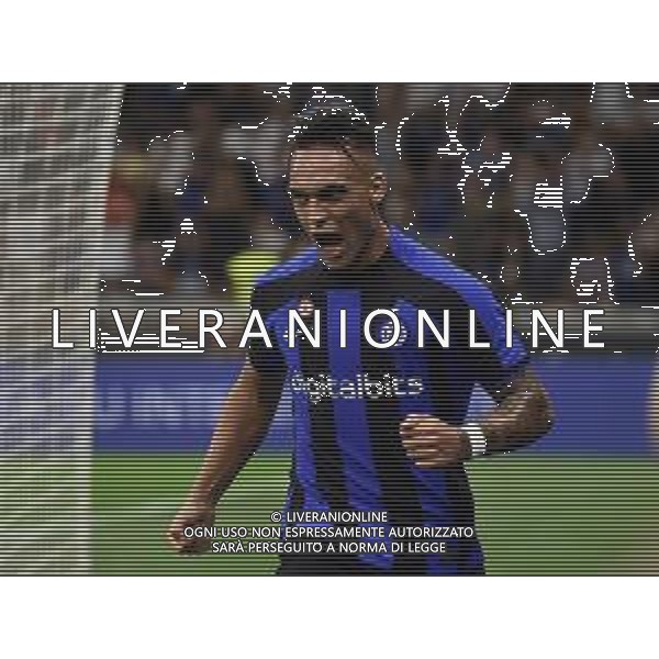 Lautaro Martinez (Inter) esulta dopo il gol del 3 a 0 Inter vs Cremonese Milano 30-08-2022 Stadio Giuseppe Meazza - San Siro Campionato Serie A TIM - 4a giornata foto Roberto Garavaglia/ag. Aldo Liverani sas/AGENZIA ALDO LIVERANI SAS