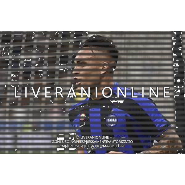 Lautaro Martinez (Inter) esulta dopo il gol del 3 a 0 Inter vs Cremonese Milano 30-08-2022 Stadio Giuseppe Meazza - San Siro Campionato Serie A TIM - 4a giornata foto Roberto Garavaglia/ag. Aldo Liverani sas/AGENZIA ALDO LIVERANI SAS