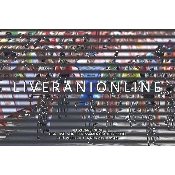 31-08-2022 Vuelta A Espana; Tappa 11 Elpozo Alimentazion - Cabo De Gata; 2022, Bikeexchange - Jayco; 2022, Bora - Hansgrohe; 2022, Alpecin - Deceuninck; Groves, Kaden; Van Poppel, Danny; Merlier, Tim; Cabo De Gata; ©SIROTTI/AGENZIA ALDO LIVERANI SAS