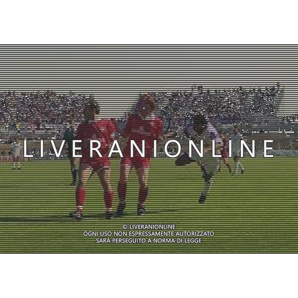 13-04-1997 PIACENZA CAMPIONATO DI CALCIO SERIE A PIACENZA-FIORENTINA 1-1 NELLA FOTO LUIS OLIVEIRA E MIRKO CONTE AG ALDO LIVERANI SAS