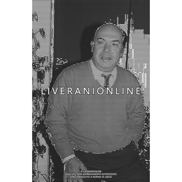 RETROSPETTIVA LINO BANFI, nome d\'arte di Pasquale Zagaria, ATTORE E CONDUTTORE TELEVISIVO NELLA FOTO A MILANO NEL NOVEMBRE 1987 AGENZIA ALDO LIVERANI SAS