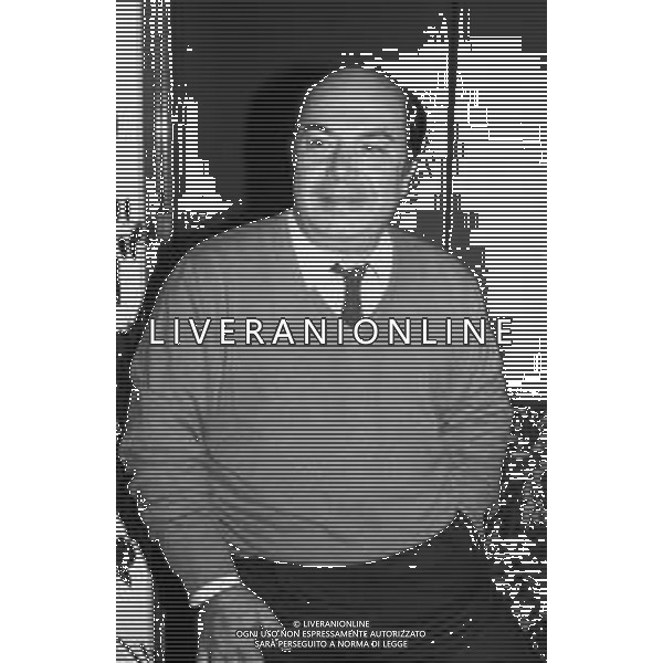 RETROSPETTIVA LINO BANFI, nome d\'arte di Pasquale Zagaria, ATTORE E CONDUTTORE TELEVISIVO NELLA FOTO A MILANO NEL NOVEMBRE 1987 AGENZIA ALDO LIVERANI SAS