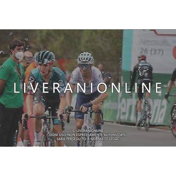 01-09-2022 Vuelta A Espana; Tappa 12 Salobrena - Penas Blancas; 2022, Bora - Hansgrohe; 2022, Movistar; Hindley, Jai; Valverde, Alejandro; Penas Blancas; ©SIROTTI/AGENZIA ALDO LIVERANI SAS