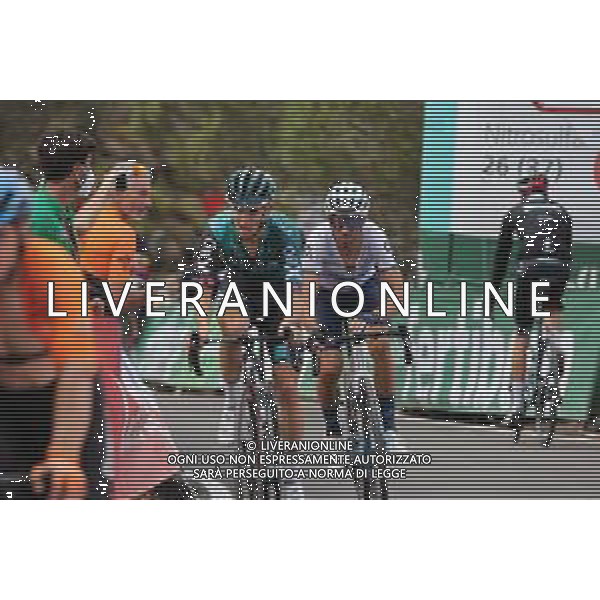 01-09-2022 Vuelta A Espana; Tappa 12 Salobrena - Penas Blancas; 2022, Bora - Hansgrohe; 2022, Movistar; Hindley, Jai; Valverde, Alejandro; Penas Blancas; ©SIROTTI/AGENZIA ALDO LIVERANI SAS