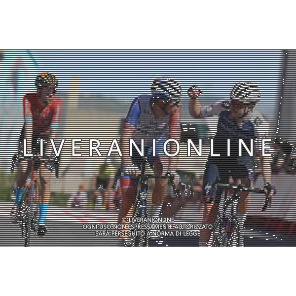 02-09-2022 Vuelta A Espana; Tappa 13 Ronda - Montilla; 2022, Groupama - Fdj; 2022, Quick Step - Alpha Vinyl; Armirail, Bruno; Cavagna, Remi; Montilla; ©SIROTTI/AGENZIA ALDO LIVERANI SAS