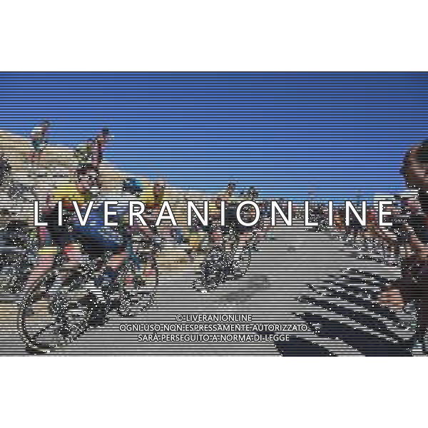 03-09-2022 Vuelta A Espana; Tappa 14 Montoro - Sierra De La Pandera; 2022, Jumbo - Visma; 2022, Astana - Qazaqstan; Roglic, Primoz; Lopez Moreno, Miguel Angel; Sierra De La Pandera; ©SIROTTI/AGENZIA ALDO LIVERANI SAS