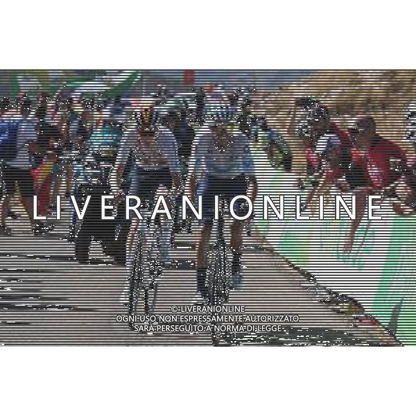 03-09-2022 Vuelta A Espana; Tappa 14 Montoro - Sierra De La Pandera; 2022, Ineos - Grenadiers; 2022, Movistar; Rodriguez Cano, Carlos; Mas, Enric; Sierra De La Pandera; ©SIROTTI/AGENZIA ALDO LIVERANI SAS