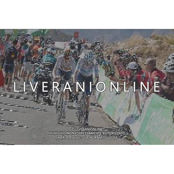 03-09-2022 Vuelta A Espana; Tappa 14 Montoro - Sierra De La Pandera; 2022, Ineos - Grenadiers; 2022, Movistar; Rodriguez Cano, Carlos; Mas, Enric; Sierra De La Pandera; ©SIROTTI/AGENZIA ALDO LIVERANI SAS