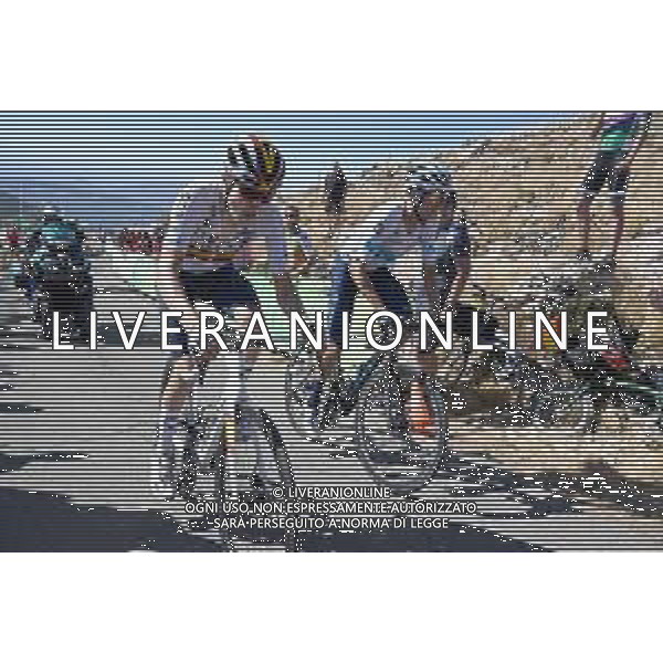 03-09-2022 Vuelta A Espana; Tappa 14 Montoro - Sierra De La Pandera; 2022, Ineos - Grenadiers; 2022, Movistar; Rodriguez Cano, Carlos; Mas, Enric; Sierra De La Pandera; ©SIROTTI/AGENZIA ALDO LIVERANI SAS