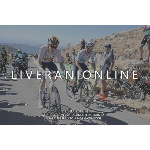 03-09-2022 Vuelta A Espana; Tappa 14 Montoro - Sierra De La Pandera; 2022, Ineos - Grenadiers; 2022, Movistar; Rodriguez Cano, Carlos; Mas, Enric; Sierra De La Pandera; ©SIROTTI/AGENZIA ALDO LIVERANI SAS