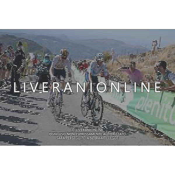 03-09-2022 Vuelta A Espana; Tappa 14 Montoro - Sierra De La Pandera; 2022, Ineos - Grenadiers; 2022, Movistar; Rodriguez Cano, Carlos; Mas, Enric; Sierra De La Pandera; ©SIROTTI/AGENZIA ALDO LIVERANI SAS