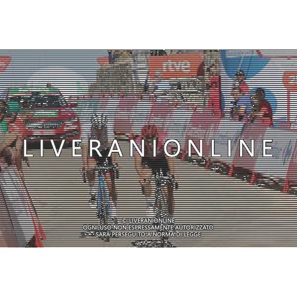 03-09-2022 Vuelta A Espana; Tappa 14 Montoro - Sierra De La Pandera; 2022, Quick Step - Alpha Vinyl; 2022, Uae Emirates; Evenepoel, Remco; Ayuso, Juan; Sierra De La Pandera; ©SIROTTI/AGENZIA ALDO LIVERANI SAS