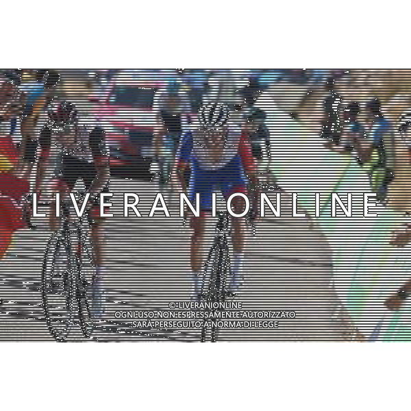03-09-2022 Vuelta A Espana; Tappa 14 Montoro - Sierra De La Pandera; 2022, Groupama - Fdj; 2022, Uae Emirates; Pinot, Thibaut; Polanc, Jan; Sierra De La Pandera; ©SIROTTI/AGENZIA ALDO LIVERANI SAS