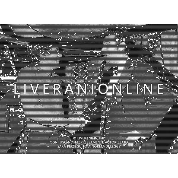 ARCHIVIO GIOVANNI LIVERANI NELLA FOTO GIANNI MORANDI con MICHELE PLACIDO AGENZIA ALDO LIVERANI