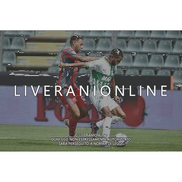 © TVRG Cyriel Dessers (Cremonese) e Martin Erlic (Sassuolo) Cremonese vs Sassuolo Campionato Calcio Serie A TIM 04-09-2022 ©Roberto Garavaglia/AGENZIA ALDO LIVERANI SAS