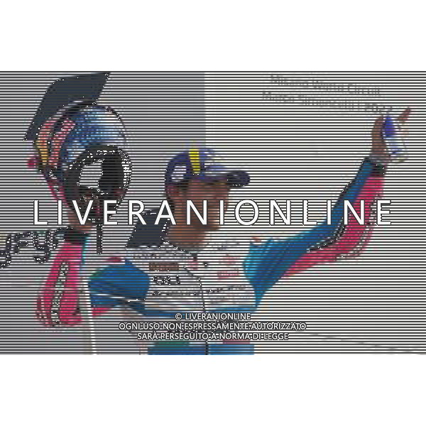 MOTOMONDIALE 2022 - GRAN PREMIO GRYFYN DI SAN MARINO E DELLA RIVIERA DI RIMINI 04/09/2022 nella foto: Enea Bastianini of Italy and Gresini Racing MotoGP sul podio ©Claudio Zamagni/Agenzia Aldo Liverani /AGENZIA ALDO LIVERANI SAS