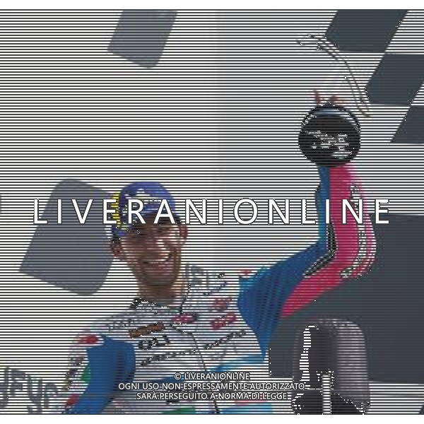 MOTOMONDIALE 2022 - GRAN PREMIO GRYFYN DI SAN MARINO E DELLA RIVIERA DI RIMINI 04/09/2022 nella foto: Enea Bastianini of Italy and Gresini Racing MotoGP sul podio ©Claudio Zamagni/Agenzia Aldo Liverani /AGENZIA ALDO LIVERANI SAS