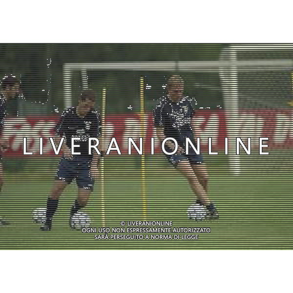 1997 VIGO DI FASSA ALLENAMENTO E RITIRO PER CAMPIONATO LAZIO CALCIO NELLA FOTO ALEN BOKSIC E RENATO BUSO AG ALDO LIVERANI SAS