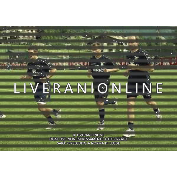 1997 VIGO DI FASSA ALLENAMENTO E RITIRO PER CAMPIONATO LAZIO CALCIO NELLA FOTO FERNADO ORSI-LUCA MARCHEGIANI EMARCO BALLOTTA AG ALDO LIVERANI SAS