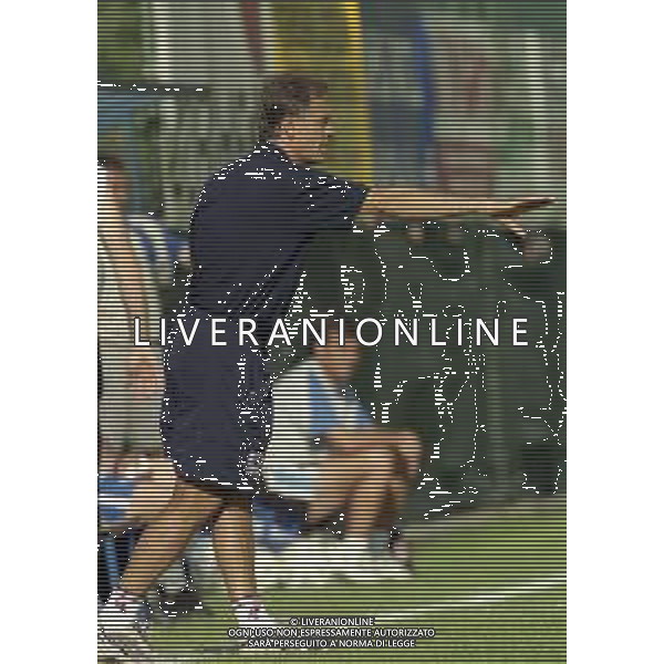 2000-2001 REGGINA CALCIO AMICHEVOLE ESTIVA NELLA FOTO FRANCO COLOMBA ALLENATORE REGGINA CALCIO AG ALDO LIVERANI SAS