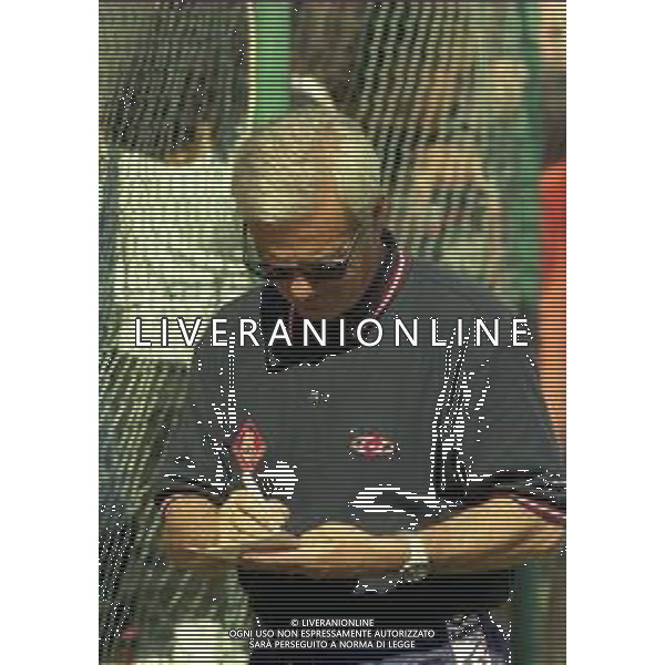 1999-2000 PIACENZA CALCIO AMICHEVOLE ESTIVA NELLA FOTO LUIGI SIMONI ALLENATORE PIACENZA CALCIO AG ALDO LIVERANI SAS