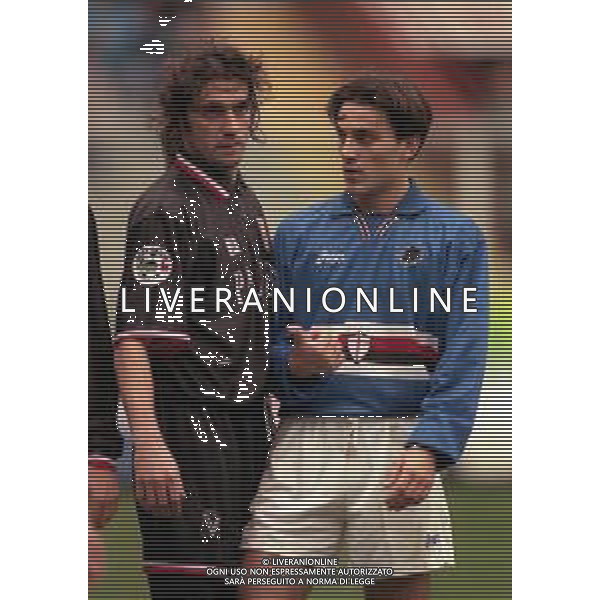 22-12-1996 GENOVA CAMPIONATO DI CALCIO SERIE A SAMPDORIA-VICENZA 2-1 NELLA FOTO VINCENZO MONTELLA E FABIO VIVIANI AG ALDO LIVERANI SAS